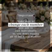 Numéros de table de mariage élégants de fleurs sau