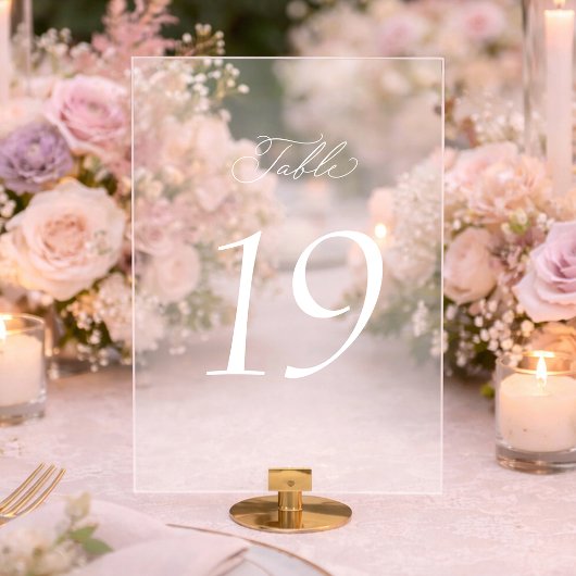 Numéros de table de mariage élégants et minimalist