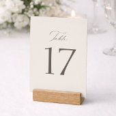 Numéros de table de mariage élégants et minimalist