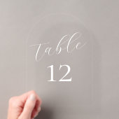 Numéros de table de mariage en acrylique avec call (In situ (ordinateur de poche))