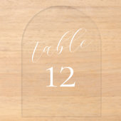 Numéros de table de mariage en acrylique avec call (Recto)