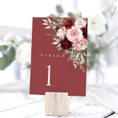Numéros de table de mariage en Bourgogne, Floral r