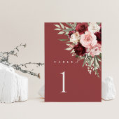 Numéros de table de mariage en Bourgogne, Floral r