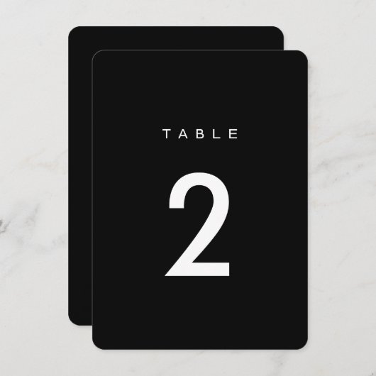 Numéros de table de mariage en calligraphie de rom (Devant / Derrière)