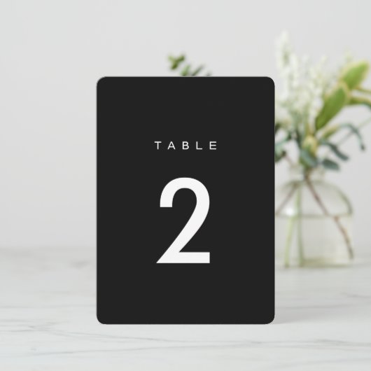 Numéros de table de mariage en calligraphie de rom (Debout devant)