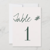 Numéros de table de mariage en calligraphie modern (Devant)