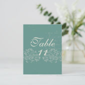 Numéros de table de mariage en damas vintage (Debout devant)
