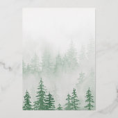 Numéros de table de mariage en feuille d'or Forêt (Verso)