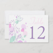 Numéros de table de mariage en forme de pétales de (Devant)