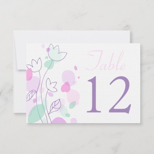 Numéros de table de mariage en forme de pétales de (Dos)