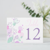 Numéros de table de mariage en forme de pétales de (Debout devant)