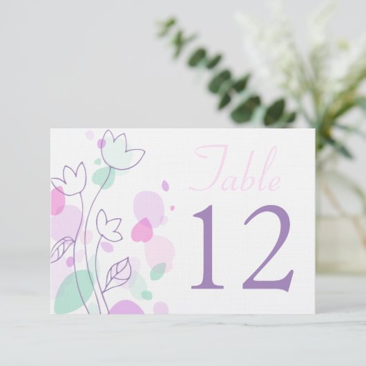 Numéros de table de mariage en forme de pétales de (Debout devant)