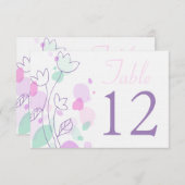 Numéros de table de mariage en forme de pétales de (Devant / Derrière)