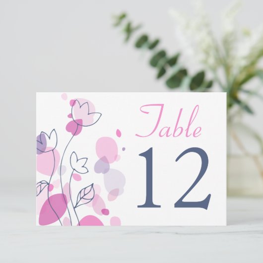 Numéros de table de mariage en forme de pétales de (Debout devant)