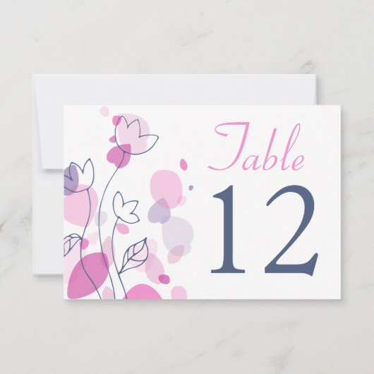 Numéros de table de mariage en forme de pétales de (Dos)