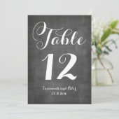 Numéros de table de mariage en monogramme de scrip (Debout devant)