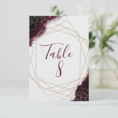 Numéros de table de mariage encadrés aquarelle Bou (Debout devant)