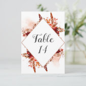 Numéros de table de mariage encadrés floraux de be (Debout devant)