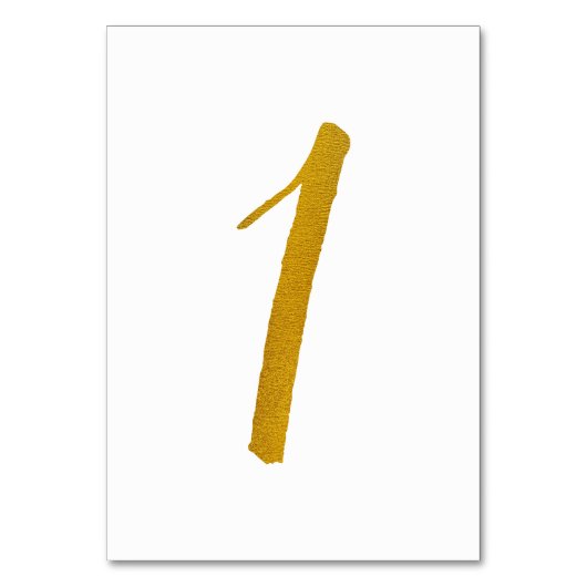 Numéros de table de mariage (fausse feuille d'or) (Par défaut)