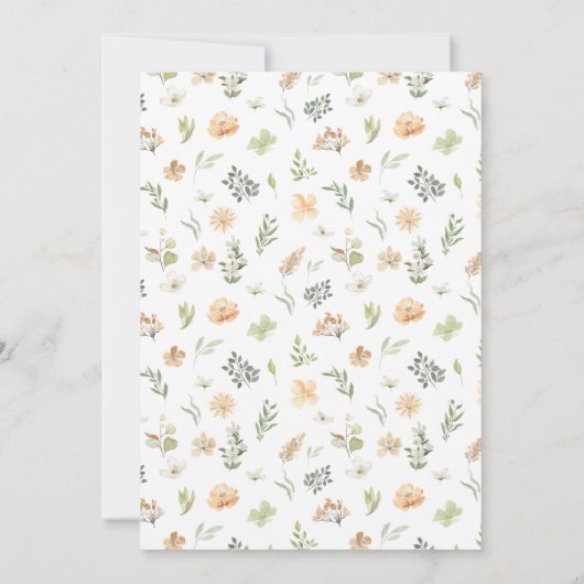 Numéros de table de mariage fleur sauvage chaud ru (Dos)