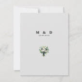 Numéros de table de mariage floraux bleu marine (Dos)