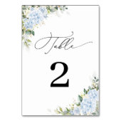 Numéros de table de mariage floraux d'hortensia bl (Dos)