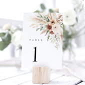 Numéros de table de mariage floraux en herbe de Pa