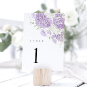 Numéros de table de mariage floraux lilas lavande 