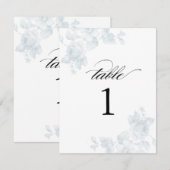 Numéros de table de mariage floraux vintage (Devant / Derrière)