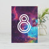 Numéros de table de mariage Galaxie Colorée (Debout devant)