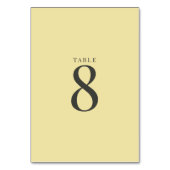 Numéros de table de mariage jaune citrique insulai (Dos)