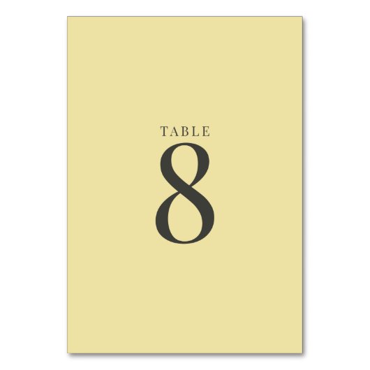Numéros de table de mariage jaune citrique insulai (Par défaut)