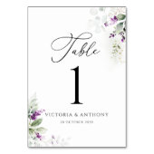 Numéros de table de mariage lavande à verdure viol (Par défaut)
