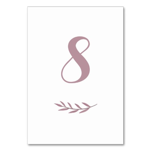 Numéros de table de mariage mauve moderne (Par défaut)