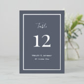 Numéros de table de mariage minimalistes simples g (Debout devant)