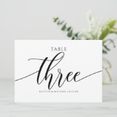 Numéros de table de mariage moderne - Calligraphie (Debout devant)
