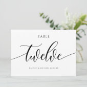 Numéros de table de mariage moderne - Calligraphie (Debout devant)