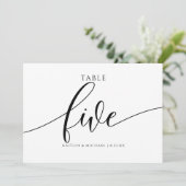 Numéros de table de mariage moderne - Calligraphie (Debout devant)