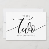 Numéros de table de mariage moderne - Calligraphie (Dos)