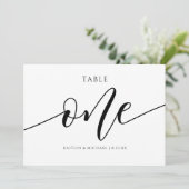 Numéros de table de mariage moderne - Calligraphie (Debout devant)