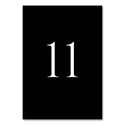 Numéros de table de mariage modernes (1–20) (Par défaut)
