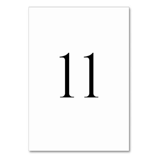 Numéros de table de mariage modernes (1–20) (Par défaut)