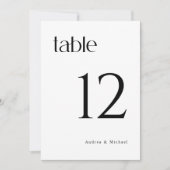 Numéros de table de mariage modernes et élégants 5 (Devant)