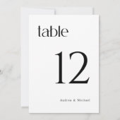 Numéros de table de mariage modernes et élégants 5 (Dos)