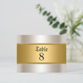Numéros de table de mariage Or Sépia (Debout devant)