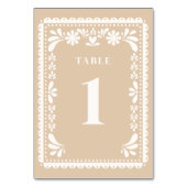 Numéros de table de mariage Papel Picado Hacienda (Par défaut)