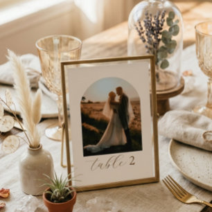 Numéros de table de mariage photo en écriture mode