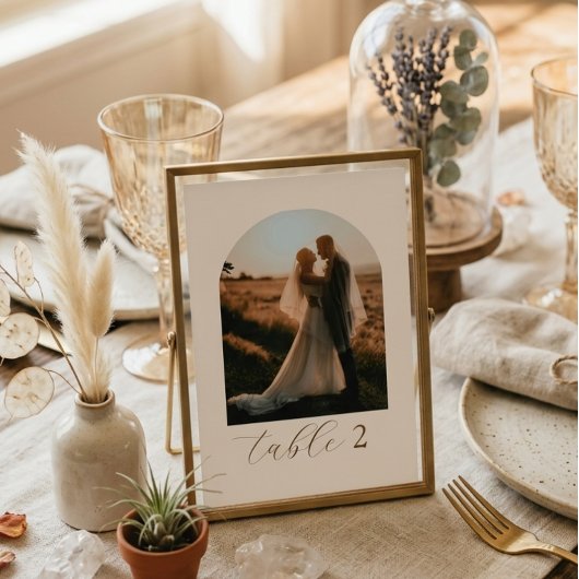 Numéros de table de mariage photo en écriture mode