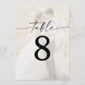 Numéros de table de mariage photo moderne de 5 x 7 (Devant)