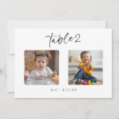 Numéros de table de mariage Photos par âge Moderne (Devant)